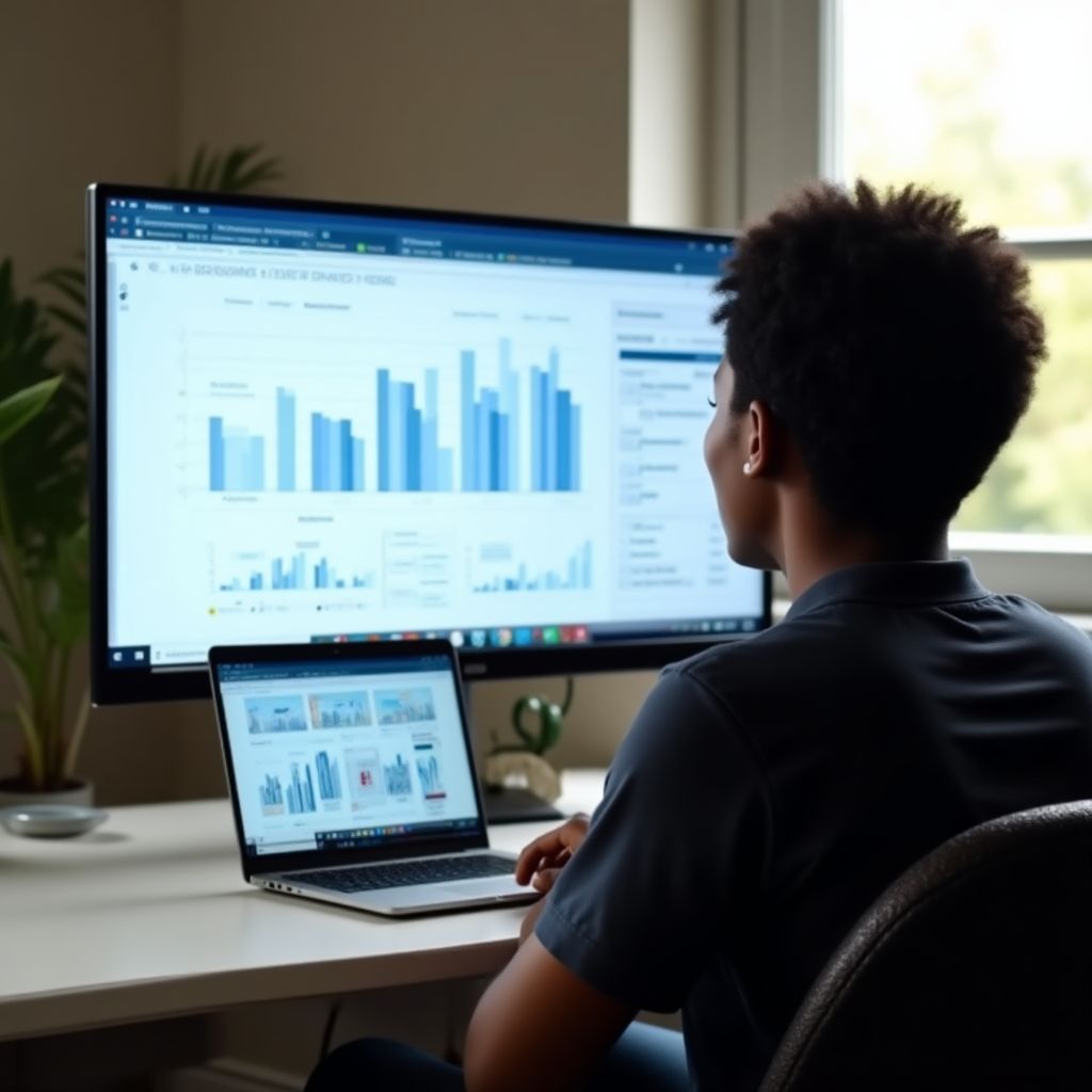 Modern online learning platform interface